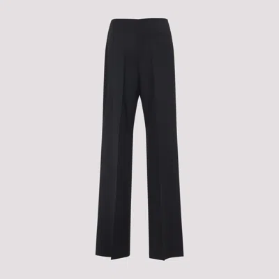 Alberta Ferretti Tailored Grey Trousers With Straight-leg Cut And Subtle Texture In Black