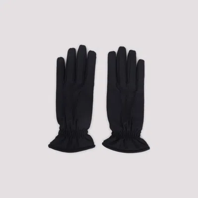 Brioni Cashmere Blend Gloves Elastic Cuffs In Blue