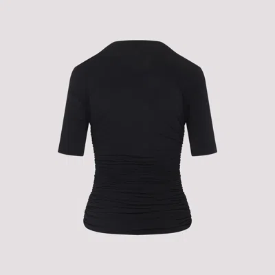 Alaïa Alaia Pleats T-shirt In Black