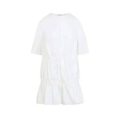 Alaïa Cotton Poplin Dress In White