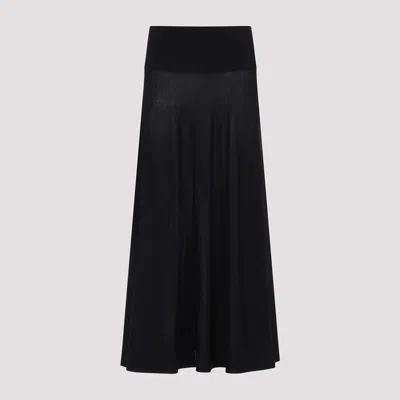 Alaïa Alaia Merino Wool Maxi Skirt In Black