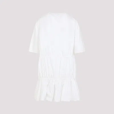 Alaïa Cotton Poplin Dress In White