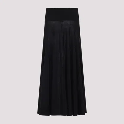 Alaïa Alaia Merino Wool Maxi Skirt In Black