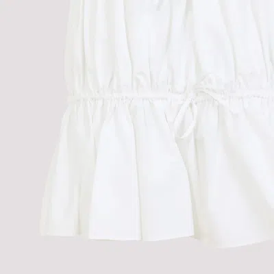 Alaïa Cotton Poplin Dress In White