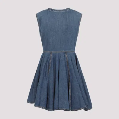 Alaïa Wrap Dress In Blue