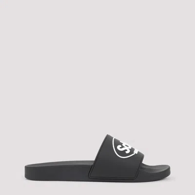 Balenciaga Rubber Slippers In Black