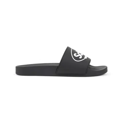 Balenciaga Rubber Slippers In Black