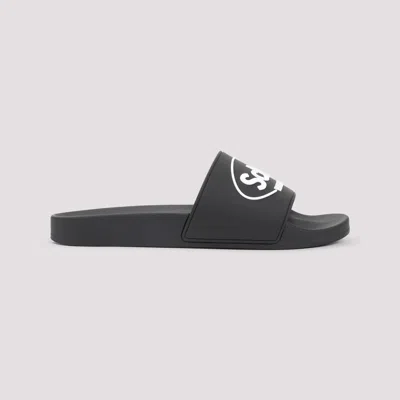 Balenciaga Rubber Slippers In Black