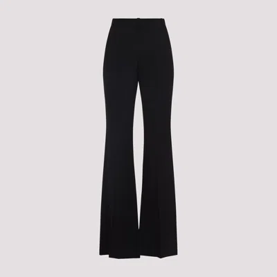 Balenciaga Women Flared Trousers In Black Flowing Viscose