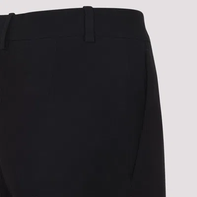 Balenciaga Women Flared Trousers In Black Flowing Viscose
