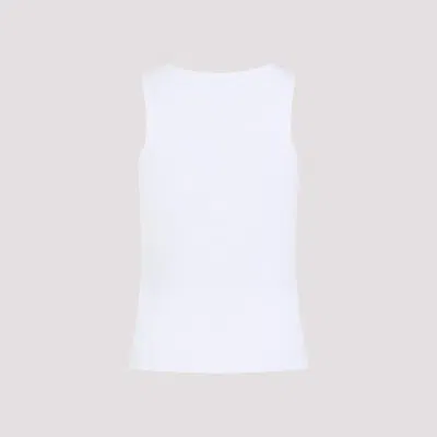 Balenciaga White Nano Bb Tank Top In White