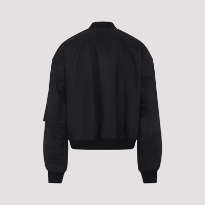 Balenciaga Black Nylon Uniform Merch Large Fit Bomber In Black