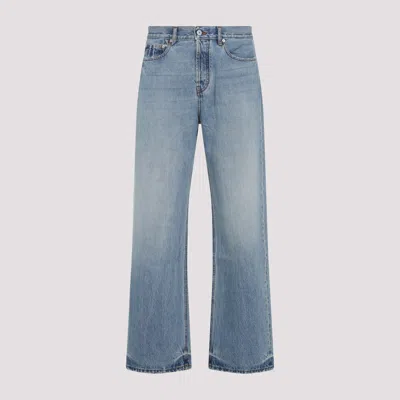 Jacquemus Denim Trousers Featuring Belt Loops In Blue