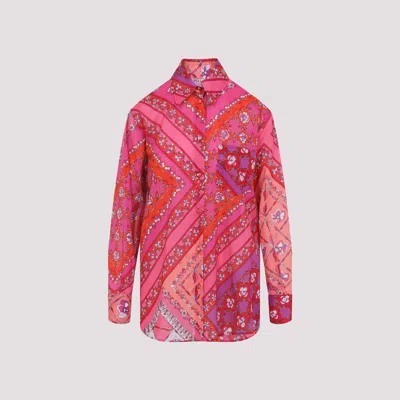Pucci Geometric And Floral Pattern Shirt In Pink