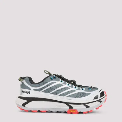 Hoka Mesh Trail Shoes With Quick-lace System In White