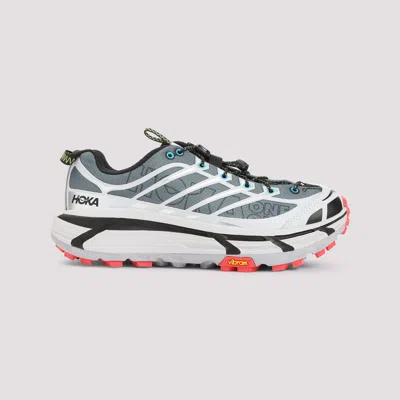 Hoka Mesh Trail Shoes With Quick-lace System In White