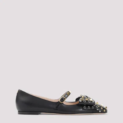 Valentino Garavani Ballerina Mary-jane Bowow With Studs In Multi