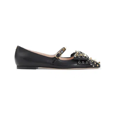 Valentino Garavani Ballerina Mary-jane Bowow With Studs In Multi