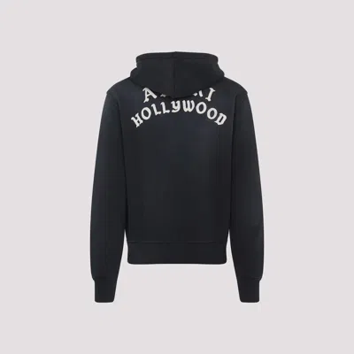 Amiri Felpa In Cotone Ardesia  Uomo In Black