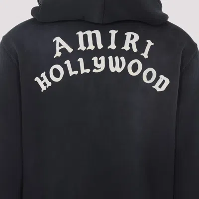 Amiri Felpa In Cotone Ardesia  Uomo In Black