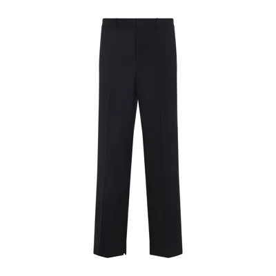 Gucci Drawstring Wool Blend Pants In Black