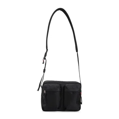 Gucci Compact Nexus Gg Monogram Messenger Bag In Black