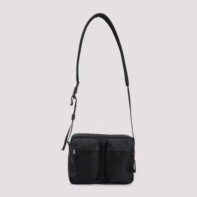 Gucci Compact Nexus Gg Monogram Messenger Bag In Black