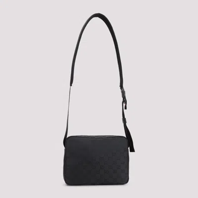 Gucci Compact Nexus Gg Monogram Messenger Bag In Black