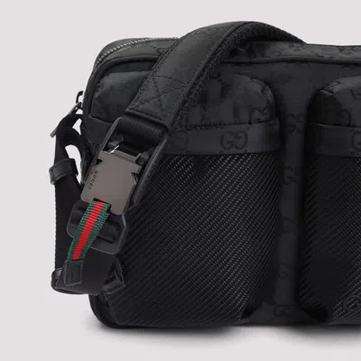 Gucci Compact Nexus Gg Monogram Messenger Bag In Black