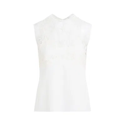 Fabiana Filippi Silk Top Lace Insert In White