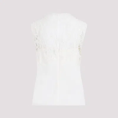 Fabiana Filippi Silk Top Lace Insert In White
