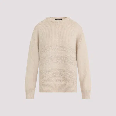 Fabiana Filippi Textured Neutral Knit Sweater Crafted In Multi