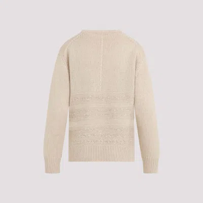 Fabiana Filippi Textured Neutral Knit Sweater Crafted In Multi