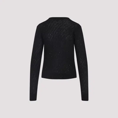 Fabiana Filippi Button-down Black Knit Sweater With Luxurious Blend
