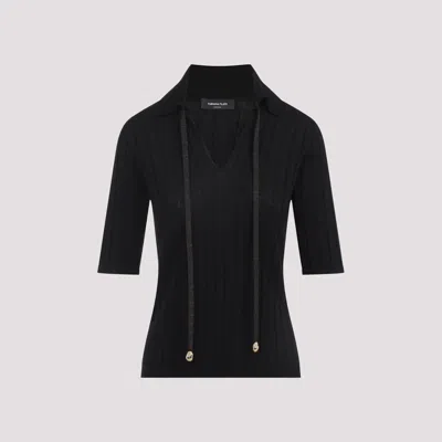 Fabiana Filippi Ribbed Virgin Wool Sweater In Black