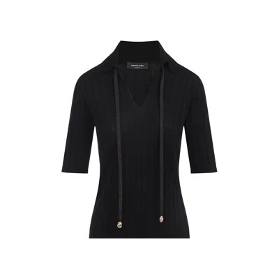 Fabiana Filippi Ribbed Virgin Wool Sweater In Black