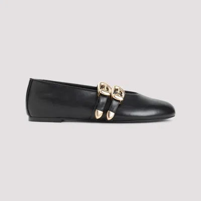Stuart Weitzman Rounded Toe Pumps With Double Buckle Detail In Black