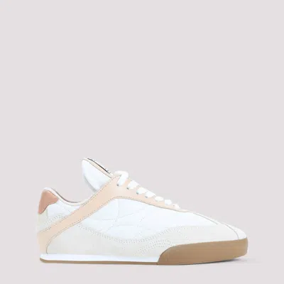 Chloé Multicolor Kick Leather And Suede Sneakers In Nude