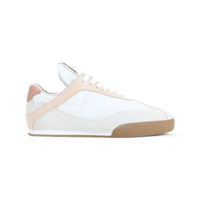 Chloé Multicolor Kick Leather And Suede Sneakers In Nude