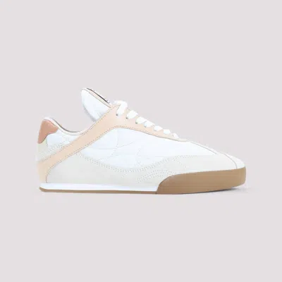 Chloé Multicolor Kick Leather And Suede Sneakers In Nude