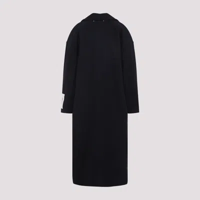 Golden Goose Single-breasted Cocoon Coat Coats Black In Black