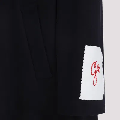 Golden Goose Single-breasted Cocoon Coat Coats Black In Black