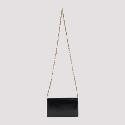 Chloé Logo Shoulder Bag With Chain Detail And Magnetic Closure In Black
