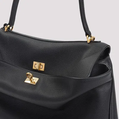 Balenciaga Rodeo Medium Smooth Leather Hand Bags In Black