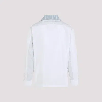 Maison Margiela Patchwork Pinstripe Shirt Man White
