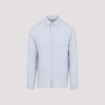 Orlebar Brown Justin Long-sleeved Shirt In Blue