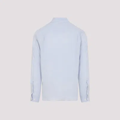 Orlebar Brown Justin Long-sleeved Shirt In Blue