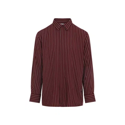 Saint Laurent Bordeaux Clothing Shirts In Red
