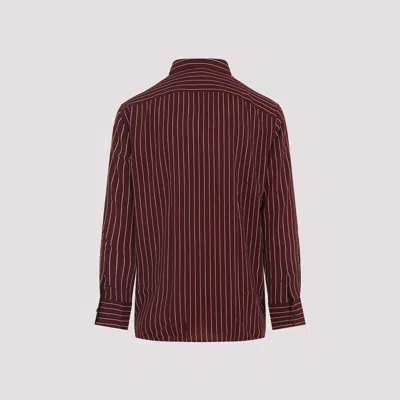 Saint Laurent Bordeaux Clothing Shirts In Red