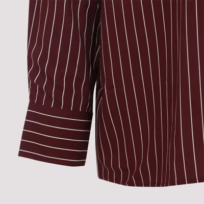 Saint Laurent Bordeaux Clothing Shirts In Red